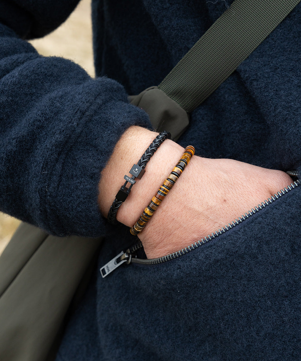Pig & Hen Brontide 6mm Adjustable Tigers Eye Beaded Bracelet 🇳🇱