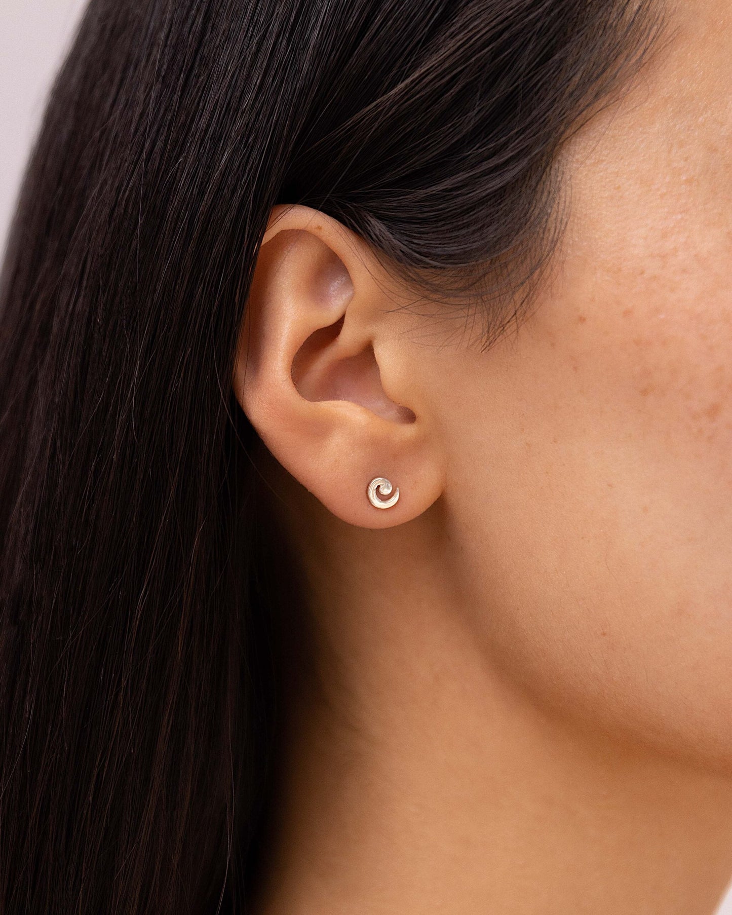 Joli Beau Sterling Silver Tiny Swirl Studs