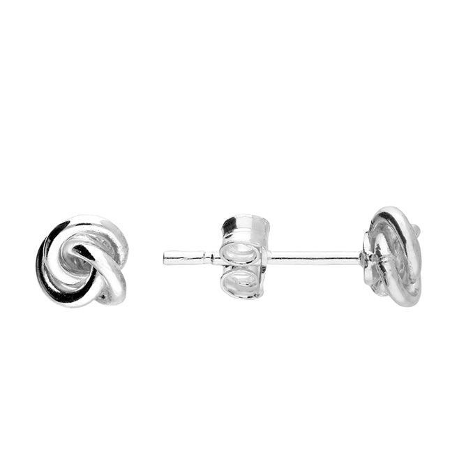 Joli Beau Sterling Silver Tiny Knit Stud