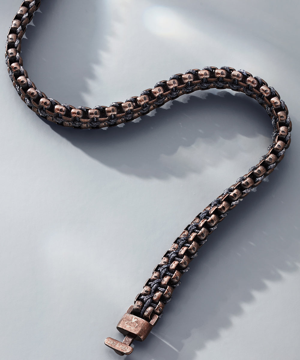 Pig & Hen Catena Venetian 7mm Slate Grey & Bronze Bracelet 🇳🇱