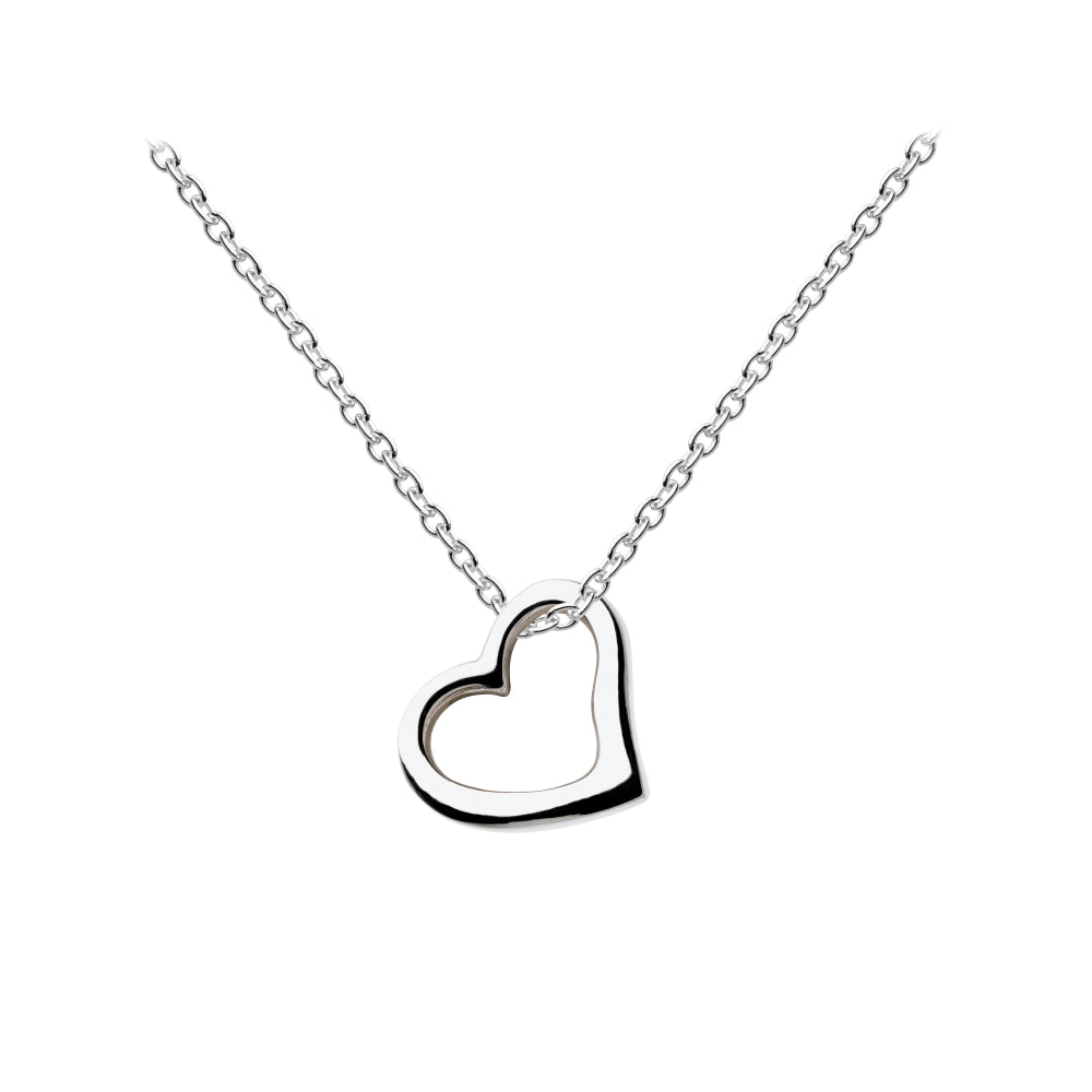 Joli Beau Sterling Silver Open Heart Necklace