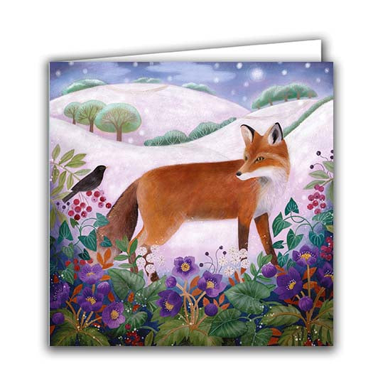 Joli Beau 'Winter Fox' Designed In The UK Blank Printed Cards 🇬🇧
