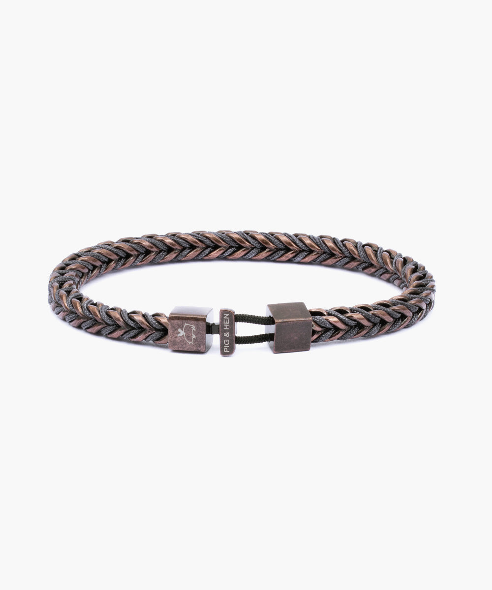 Pig & Hen Catena Foxtail Slate Gray & Bronze Bracelet 🇳🇱