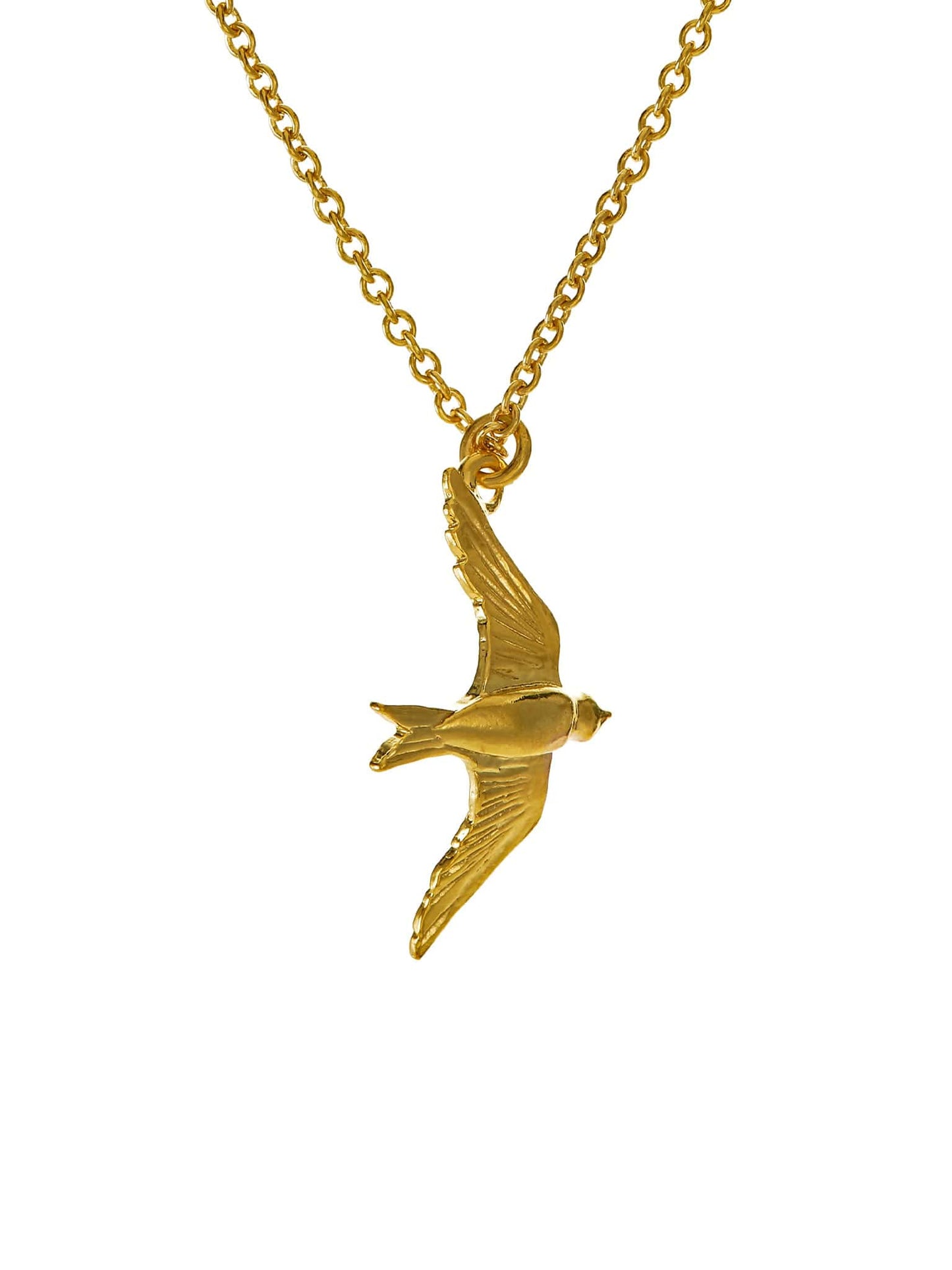 Alex Monroe 22 carat Yellow Gold Vermeil Flying Swallow Necklace