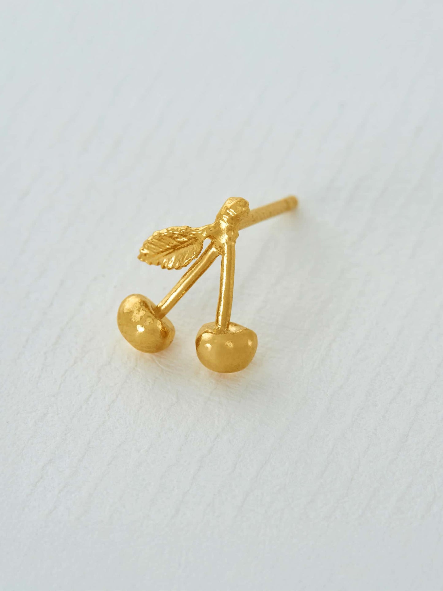 Alex Monroe 22ct Vermeil Cherry Single Stud Earring