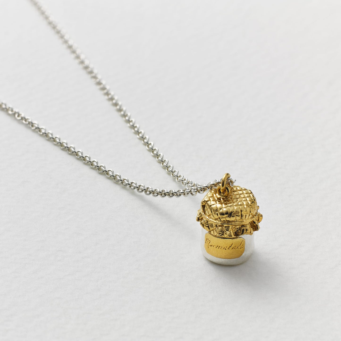 Alex Monroe Silver & Gold Vermeil Marmalade Jar Necklace