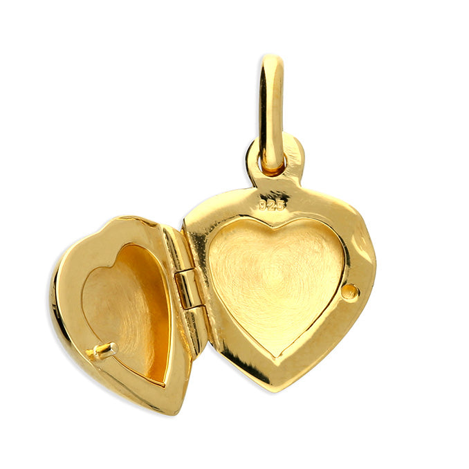 Sterling Silver Small 18ct Gold Vermeil Heart Locket