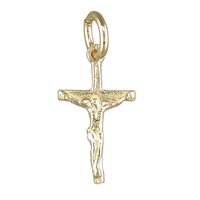 Love Lock 9carat Yellow Gold Tiny crucifix