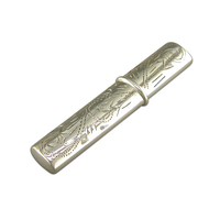 Joli Beau Solid Engraved Silver Needle Case