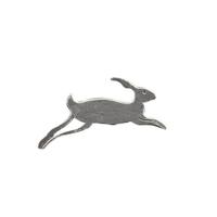 Joli Beau Silver Leaping Hare Brooch