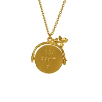 Alex Monroe Gold Spinning Disc 'I Love You' Necklace