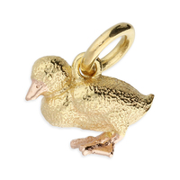 Joli Beau 2-tone Yellow/Rose Gold-Plated Silver Duckling Necklace