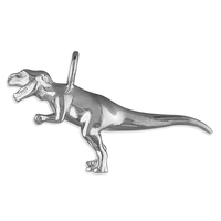 Joli Beau Large Silver T-rex Dinosaur  Necklace