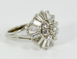 Love Lock Pre Loved 14carat White Gold Baguette Diamond Ring