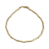 Joli Beau Silver & Gold Plated Tube Bracelet