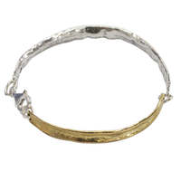 Joli Beau Two Colour Two Part Bangle Style Bracelet With Gold Vermeil