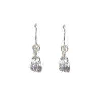Joli Beau Delicate Silver Contemporary Drop Earrings