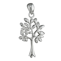 Joli Beau Dainty Natural Silver Tree of Life Necklace