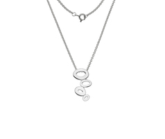 Joli Beau Silver Abstract Pebble Necklace