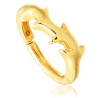 Love Lock 9ct Yellow Gold Single Bramble Spike Hinge Earring