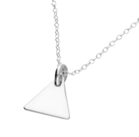 Joli Beau Silver Triangle Pendant Necklace