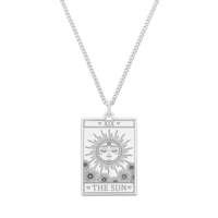 CarterGore Small Silver The 'Sun' Tarot Necklace