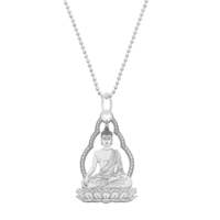 CarterGore Small Silver 'Sitting Buddha' Necklace
