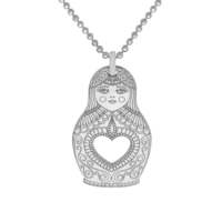 CarterGore Small Silver 'Russian Doll' Necklace