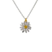 Alex Monroe Silver & Gold Mix Small Daisy Necklace