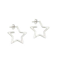Joli Beau Cut Out Flat Star Post Earrings