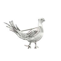 Joli Beau Silver Pheasant Brooch