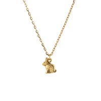 Alex Monroe Teeny Tiny Rabbit Necklace 18ct Yellow Gold