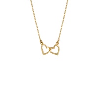 Alex Monroe Teeny Tiny 18carat Gold Linked Heart In-Line Necklace