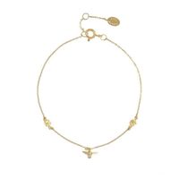 Alex Monroe Teeny Tiny 18ct Yellow Gold Beekeeper Floral Chain Bracelet