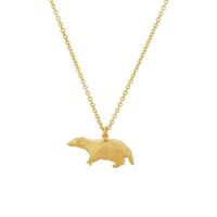 Alex Monroe Gold Foraging Badger Necklace