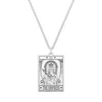CarterGore Medium Silver 'The Empress' Tarot Card Necklace