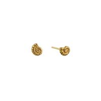 Alex Monroe 18 carat Yellow Gold Tiny  Ammonite Stud Earrings