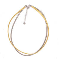 Joli Beau Silver & Gold Plate Two-Tone Slinky Stylish Necklace