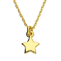 Joli Beau Silver Yellow Gold Plated Tiny Star Necklace