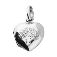 Joli Beau Silver Tree Of Life Heart Shaped Locket