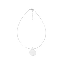 Joli Beau Solid Silver Disc Necklace