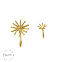 Alex Monroe Gold Plate Asymmetric Dandelion Fluff Stud Earrings