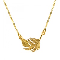 Alex Monroe Little Feather In-line Gold Necklace