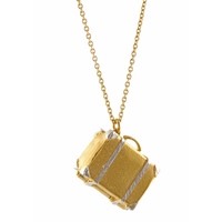 Alex Monroe Mixed Silver & Gold Vintage Suitcase Necklace