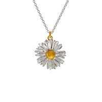 Alex Monroe Silver & Gold Classic Big Daisy Necklace