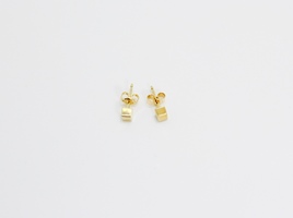 Love Lock 9carat Gold Tiny Square Stud Earrings