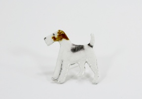 Joli Beau Vintage Silver Kenart Wire Fox Welsh Terrier Brooch
