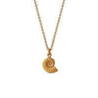 Alex Monroe Small Gold Ammonite Shell Necklace