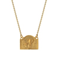 Alex Monroe Elephant Diorama Gold Necklace