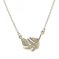 Alex Monroe In Line Silver Floating Feather Necklace